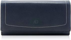 img 3 attached to 👛 Women's Leather Clutch Wallet with RFID Protection - Large Accordion Organizer Purse, Zippered Coin Pouch - Perfect Gift for Women