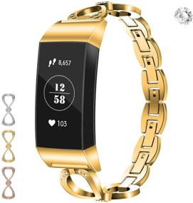 img 4 attached to Wekin Replacement Metal Bands Compatible For Fitbit Charge 4/Charge 3 /Charge3 SE Women Men Wellness & Relaxation