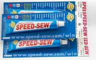 🧵 2-pack speed-sew fabric glue: perfect fabric mender for 45 years. swiftly sew in seconds, no needle and thread needed! logo