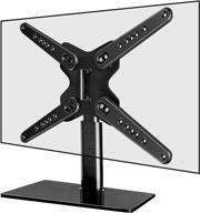 📺 height adjustable universal swivel tv stand juststone base table top mount for 37-70 inch flat curved tvs with tempered glass base, vesa 600x400mm, holds up to 110 lbs logo