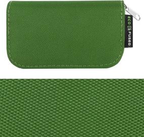 img 1 attached to 📸 Green Memory Card Case - Holds up to 22x SD, SDHC, Micro SD, Mini SD and 4X CF - 22 Slot Holder (8 Pages) - Ideal for Storage and Travel