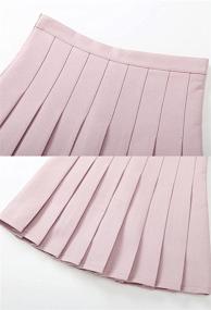 img 1 attached to Stylish and Comfortable: TENMET Girls Pleated Skirt with High Waist and Stretchy Band for Kids 6-14 Years