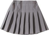 stylish and comfortable: tenmet girls pleated skirt with high waist and stretchy band for kids 6-14 years logo