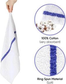 img 2 attached to Nabob Wipers Kitchen Bar Mop Towels 12 Pack - 100% Cotton - Size 14x17 - Super Absorbent for Home, Kitchen, Bathroom, Bars, Restaurants & Auto Use