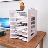 🗄️ natwind office 7-tier file paper organizer: white desktop file holder & a4 paper sorter for efficient home, office, school & classroom organization логотип