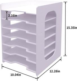 img 3 attached to 🗄️ Natwind Office 7-Tier File Paper Organizer: White Desktop File Holder & A4 Paper Sorter for Efficient Home, Office, School & Classroom Organization