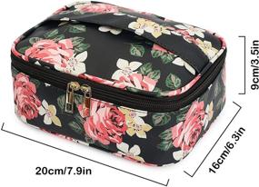 img 2 attached to 💄 3Pcs Portable Travel Cosmetic Organizer: Makeup Bag Set with Multifunctional Waterproof Storage, Cute Toiletry Bags for Women and Girls