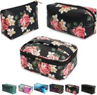 💄 3pcs portable travel cosmetic organizer: makeup bag set with multifunctional waterproof storage, cute toiletry bags for women and girls logo