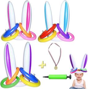 img 4 attached to Easter Inflatable Rabbit Family Outdoor Sports & Fitness
