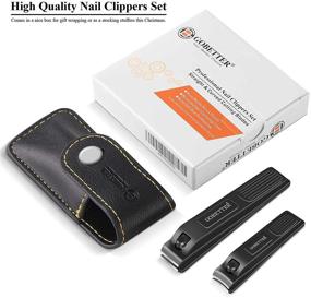 img 3 attached to 💅 GOBETTER Nail Clippers Set with Leather Case: Sharp and Durable Toenail & Fingernail Cutters