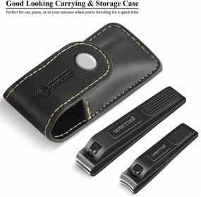 img 2 attached to 💅 GOBETTER Nail Clippers Set with Leather Case: Sharp and Durable Toenail & Fingernail Cutters