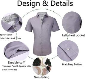 img 2 attached to 👔 Effortlessly Stylish: Sleeve Shirts for Regular Casual Button-Ups