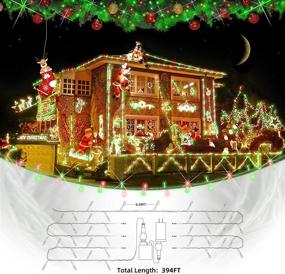 img 2 attached to 🎄 Outdoor Christmas String Lights, 1000 LED 394ft with 8 Lighting Modes - Remote Control and Timer - Ideal for Home, Birthday, Wedding, Party, Tree Decorations (Red and Green)