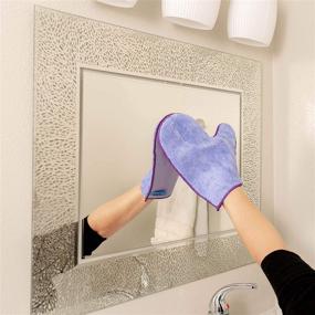 img 1 attached to Pure-Sky Ultra Microfiber Cleaning Glove – Effortless Cleaning with Water Only - 2-in-1, Glass 🧤 and Multipurpose Combination – Magic Window Polishing Glove for Streak-Free Shine - Removes Stains and Dust Easily