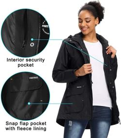 img 1 attached to Freetrack Waterproof Cycling Windbreaker Packable Women's Clothing for Coats, Jackets & Vests
