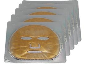 img 4 attached to EMILYSTORES 5PCS Gold Gel Collagen Facial Masks Sheet Patch for Puffiness Skincare Moisturising, Ideal for Deep Tissue Rejuvenation with Refreshing Spring Summer Cool Feel