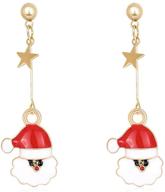 christmas dangling snowflake earrings: girls' jewelry with festive decorations logo