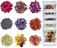 🌺 yoleshy dried flower herbs kit for bath, soap making, candle making - 9bag include dried lavender, rose petals, jasmine flower, gomphrena globosa and more - natural and organic logo