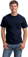 gildan cotton t shirt pocket x large men's clothing: comfortable & stylish shirts for men logo