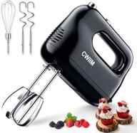 🌀 cwiim hand mixer electric: 5-speed portable handheld mixer with eject button and stainless steel attachments - perfect for whipping cream, cake and cookies - black логотип