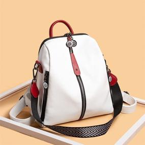 img 3 attached to 👜 Stylish Leather Satchel Fashion Backpack for Women: Handbags, Wallets & Satchels