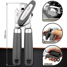 img 2 attached to 🕷️ Spider Grip Can Opener - Effortless Lid Lift Manual Handheld Can Opener with Built-in Magnet - Smooth, Safe Edge Cut for Beer, Tin, Bottle - Easy-Turn Knob, Anti-Slip Handle - Ideal for Seniors with Arthritis