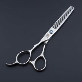 img 2 attached to 💇 Professional Left-Handed Hairdressing Cutting Scissor and Thinning Scissors Set - 5.5/6.0 inch, Ideal for Left-Handed Hairdressers (Silver)