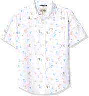 lucky brand sleeve printed button boys' clothing logo