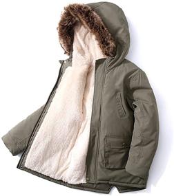 img 1 attached to Toddler Windbreaker Outerwear Outfits ArmygreenThick Boys' Clothing