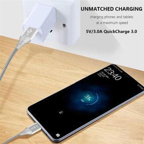 img 3 attached to 🔌 Быстрая зарядка USB C кабеля для Samsung Galaxy S21 S20 Plus Ultra FE A32 A42 5G A12, Note 20 10 10+, A21 A01 A30 A70 A31, LG Q70 G8X G8 V60 G7 V40 Thinq - кабель 1FT 3FT 6FT 10FT.