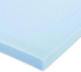 img 3 attached to 🛏️ Queen Size Amazon Basics 2-Inch Memory Foam Mattress Topper with Cooling Gel Infusion - Ventilated, CertiPUR-US Certified Foam