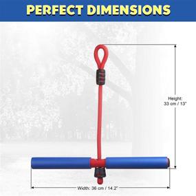 img 1 attached to 🤸 Ninja Warrior Swing Bar Attachment: Outdoor Playground Accessories for Kids | Jungle Gym Training Equipment | Trapeze Swing Set for Ultimate Fun