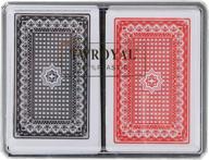 🃏 home-x plastic playing cards: waterproof, 2 decks (1 red, 1 black) logo