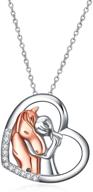 🐴 horse pendant necklace: enchanting sterling silver jewelry gift for women and girls - yfn horse with girl necklace logo