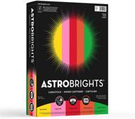 🌈 astrobrights colored cardstock - vintage 5-color assortment | 250 sheets | 65 lb/176 gsm logo