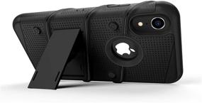 img 3 attached to 📱 ZIZO Bolt Case for iPhone XR - Black: Rugged Design with Kickstand and Lanyard