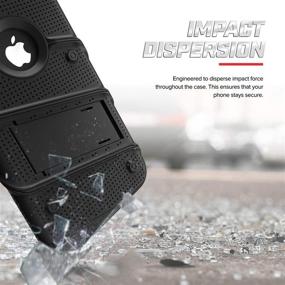 img 2 attached to 📱 ZIZO Bolt Case for iPhone XR - Black: Rugged Design with Kickstand and Lanyard