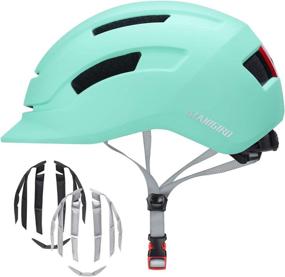 img 4 attached to 🚴 SLANIGIRO Adult Urban Bike Helmet - Enhance Your Safety and Comfort with Adjustable Fit System & Integrated Taillight for Men and Women