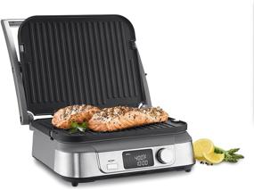 img 2 attached to 🍳 Cuisinart Electric Griddler: Stainless Steel, Compact Design for Versatile Cooking - 10.5"(L) x 12.0"(W) x 7.0"(H)