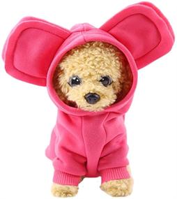 img 3 attached to 🐶 Xiaoyu Pet Dog Hooded Clothes: Cozy Hoodies and Sweater for Small Dogs with Cute Hat