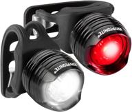 kryptonite comet f100 & r100 bike light set: premium led headlight and back lights with long life lithium battery logo