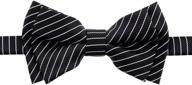 retreez stylish stripes microfiber pre tied boys' accessories : bow ties logo