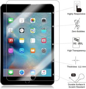 img 3 attached to 📱 Premium 2-Pack Tempered Glass Screen Protector for 12.9-inch iPad Pro (2015/2017 Model) - Bubble-Free & Anti-Scratch Shield by TANTEK