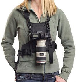 img 4 attached to 📷 Nicama Camera Strap Carrier Chest Harness Vest with Mounting Hubs & Backup Safety Straps for Hiking - Compatible with Canon 6D, 5D Mark II and III, Nikon D800, D810, Sony A7S, A7R, A7SII, Sigma, Olympus DSLR Cameras