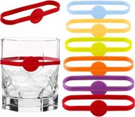 🍷 set of 24 drink markers: silicone wine glass charms for easy cup identification, glass bottle strip tags, perfect cocktail and party solution for guests logo