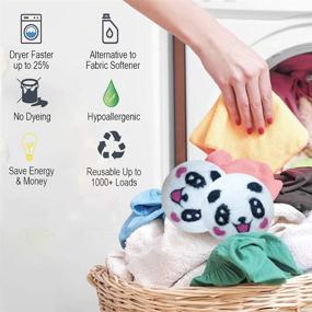 img 2 attached to 🐼 6 Pack of XL Organic Wool Dryer Balls - Reusable & Eco-Friendly Fabric Softener Balls for Laundry - White Panda Home Washing Ball