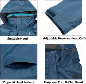 img 1 attached to 🌧️ High-Performance Little Donkey Andy Men's Waterproof Rain Jacket: Lightweight & Durable Rain Shell Coat for Outdoor Adventures