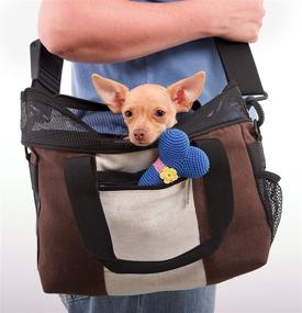 img 1 attached to 🐶 Doggles Dog Carrier Hemp Messenger Bag: Stylish and Functional Pet Travel Companion