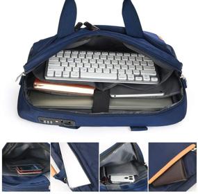 img 2 attached to 🔐 Secure and Stylish Omnpak Laptop Briefcase: Combination Lock, Anti-Theft, Business Office Bag for Men and Women