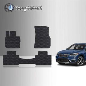 img 4 attached to 🚗 TOUGHPRO Heavy Duty All Weather Floor Mats Set for BMW X3 - Made in USA - Black Rubber - 2018-2022 (Front Row + 2nd Row)